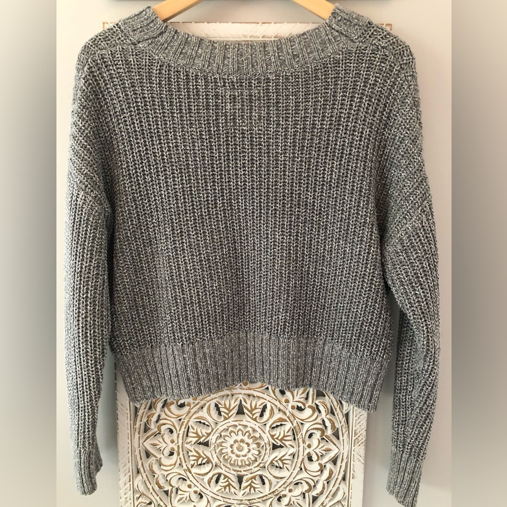 ❗️SOLD❗️Cropped Cotton Knit Sweater HOLLISTER - Picture 6 of 8